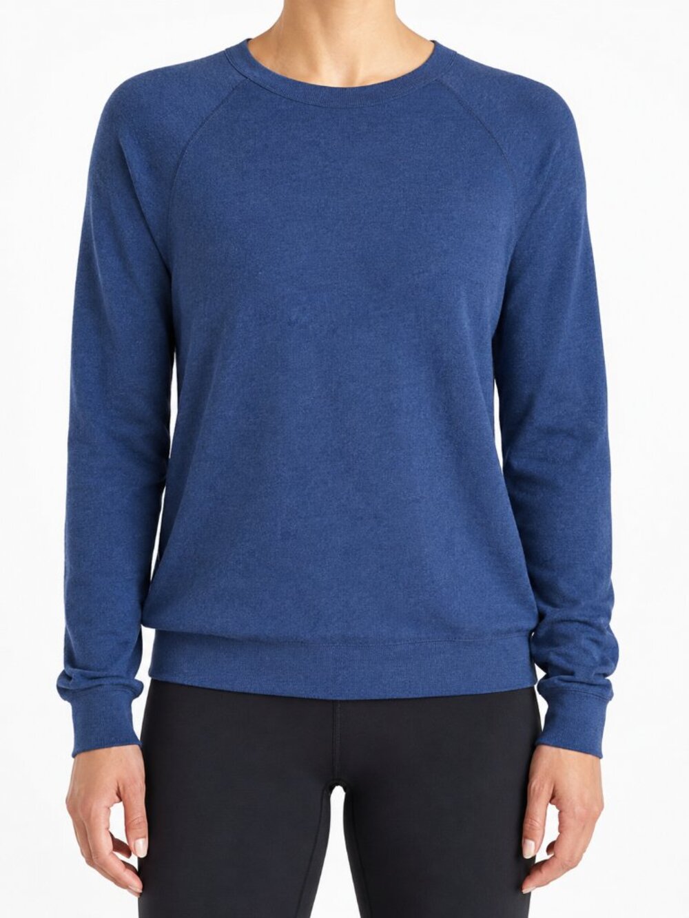 Quince Flowknit Quick Dry Pullover Crew Heather Navy | Small